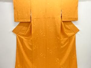 亀甲模様織り出し一つ紋色無地着物